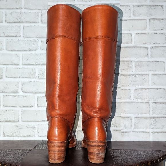 FRYE True Vintage Campus Tall Cuff Brown Boot size 9.5 - Picture 9 of 14